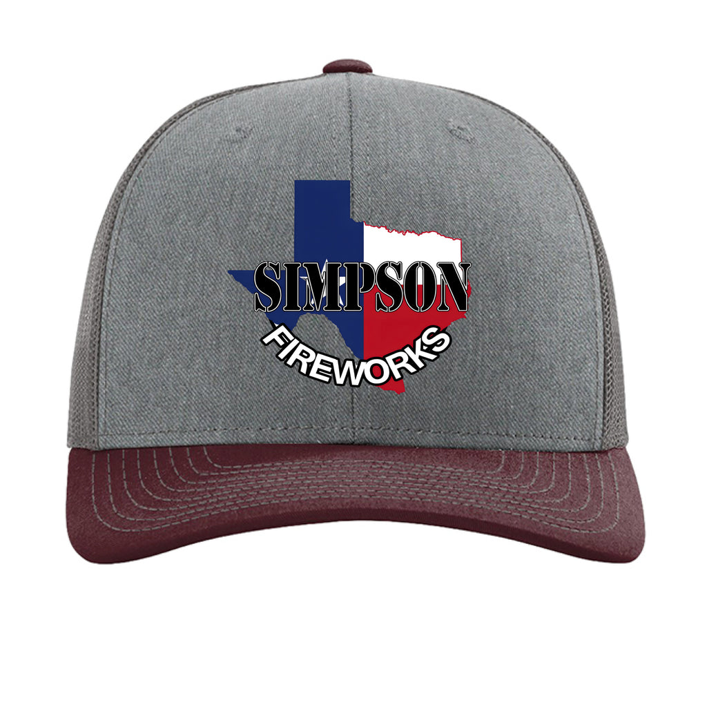 Heather Grey/ Charcoal/ Maroon - FRONT